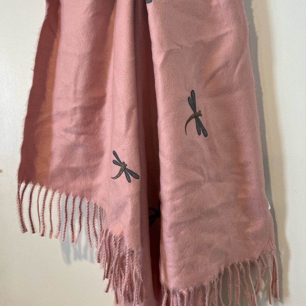 Soft blush pink scarf and gloves NWT